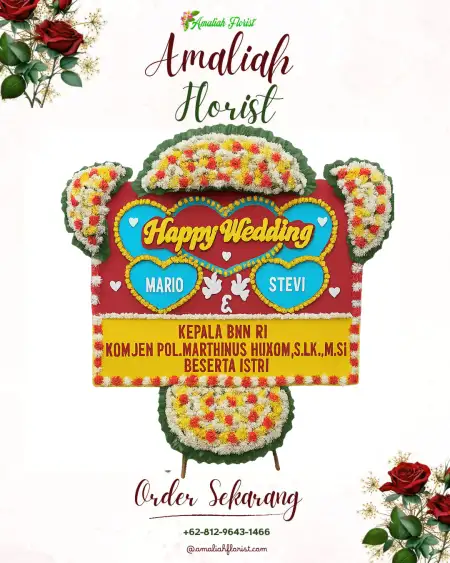 Papan Bunga Pernikahan Wotbakah